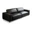 Canapé modulaire noir en cuir véritable-326684258-326684260