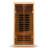 One person large glass hemlock sauna