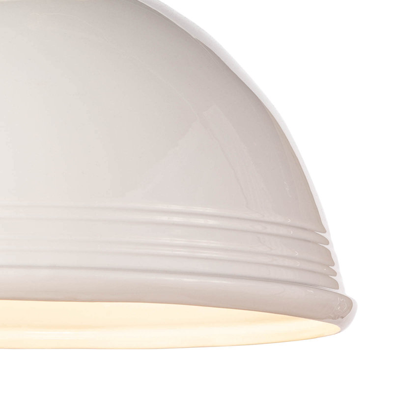 Eloise Ceramic Pendant, White