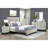 Contemporary Two-Tone White Oak and Gray Finish 2-Drawer Nightstand Bedroom Furniture 1pc