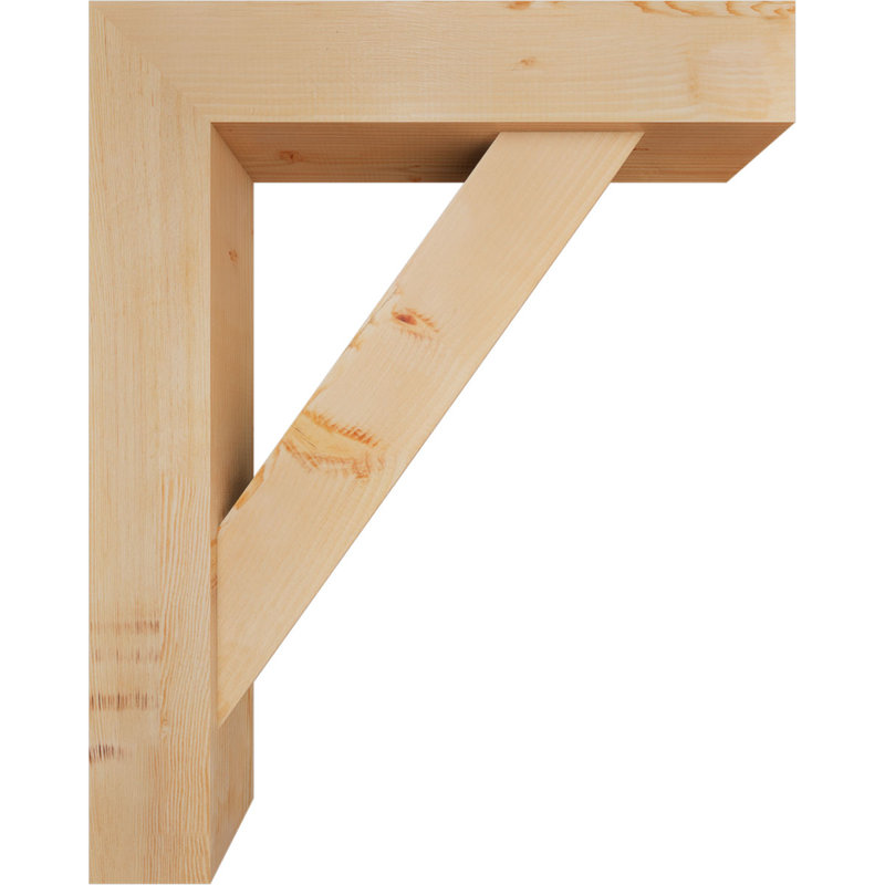 Support de bloc traditionnel avec entretoise décalée, 40 x 32, Sapin Douglas de l 7 1/2 (lisse)