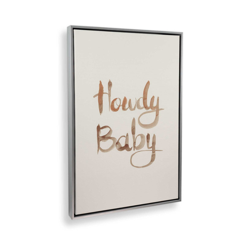 Howdy Baby Canvas Print, Polished Chrome, 48.75" H x 32.75" W