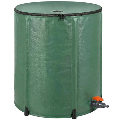 Baril de pluie pliable de 50 gallons, réservoir de stockage de bâche de PVC 500d avec le robinet pour la cour extérieure de jardin