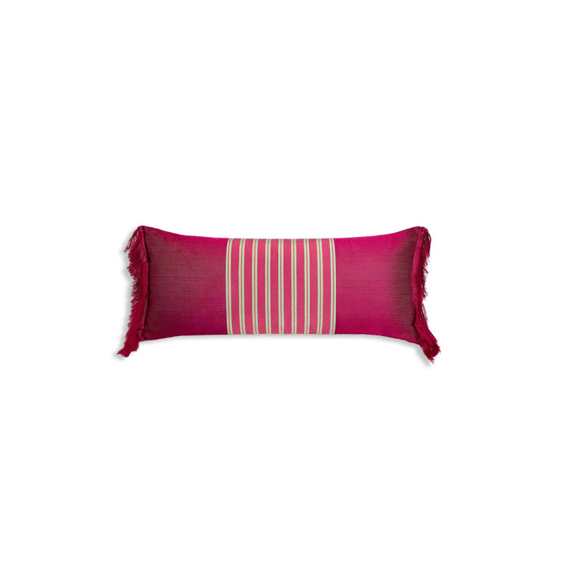 Fuchsia Fringed Pillow