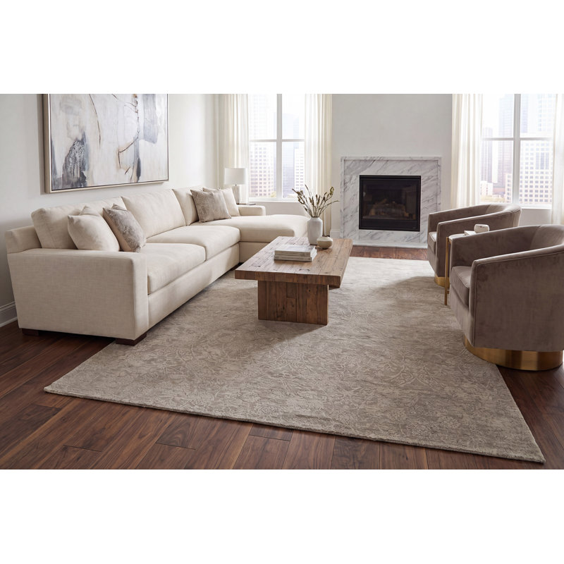 Toriander 6,7 x 9,6 17974-818 beige clair / crème, Rectangle 6'7" x 9'6"