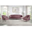 Chaise Abey en velours rose