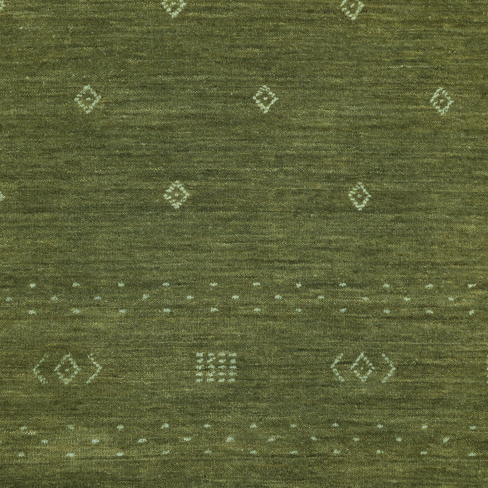 Simi Hand Knotted Cotton/Wool Southwestern Area Rug, Rectangle 5' x 8', Forest Green
