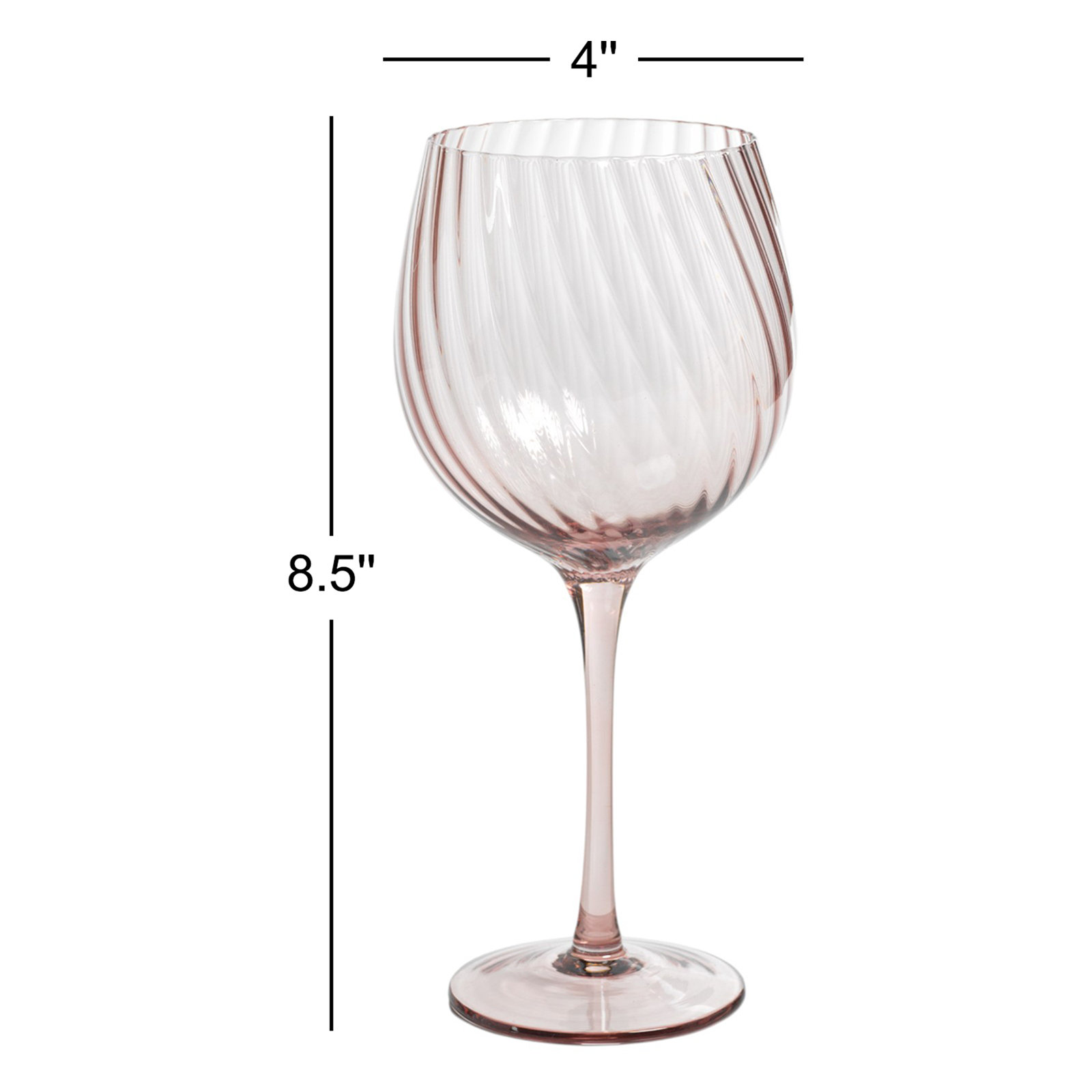 Bonnie Optic Swirl Red Wine Glasses, Lilac