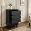 La commode double à 4 tiroirs présente un design rétro et biseauté-1085868590