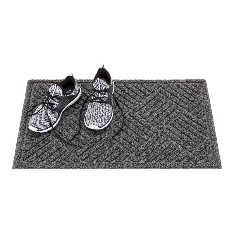 Tapis de sol 60 po x 36 po, 1 tapis d'extérieur Diamond - antidérapant et sans envers antidérapant, Gris, L 36 po x L 60 po