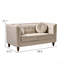 Causeuse Chesterfield compacte avec revêtement en velours froissé-233041775