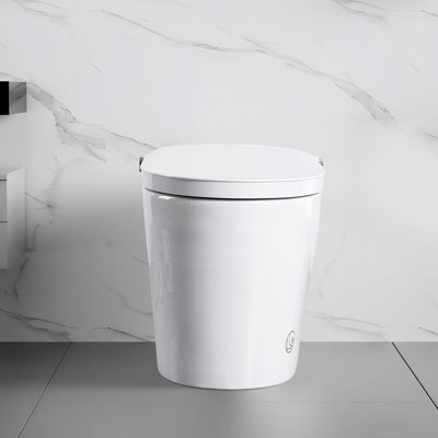 Toilette intelligente, bidet, ouverture / fermeture automatique, chasse d'eau automatique, siège chauffant, lavage à bulles, modes de lavage multiples, nuit, affichage numérique, capteur à pédale, batterie de secours, auto-embout