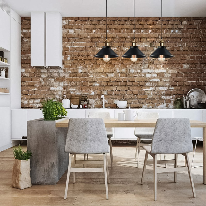 Marks 3 - Light Black Kitchen Island Pendant