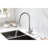 Pull Down Kitchen Faucet In Brushed Nickel - Stainless Steel, 360 Rotating Nozzle For Versatile Water Delivery, Single Handle Easy Temperature And Flow Control, Rust Treatment With Pull-Down Spray-1103980010