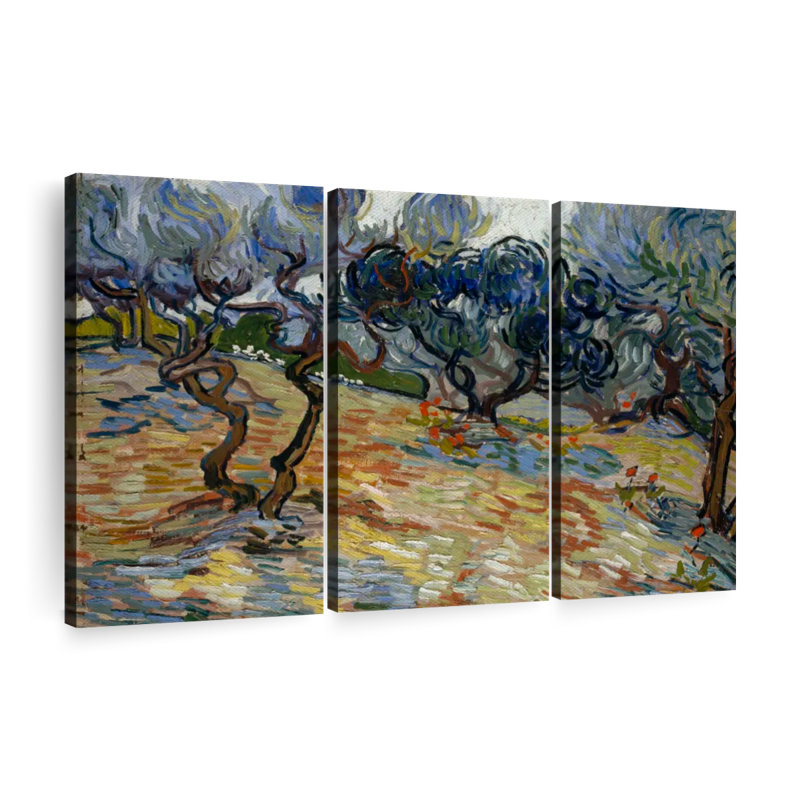 «Olive Trees 1889» sur, H 50 po x l 32 po