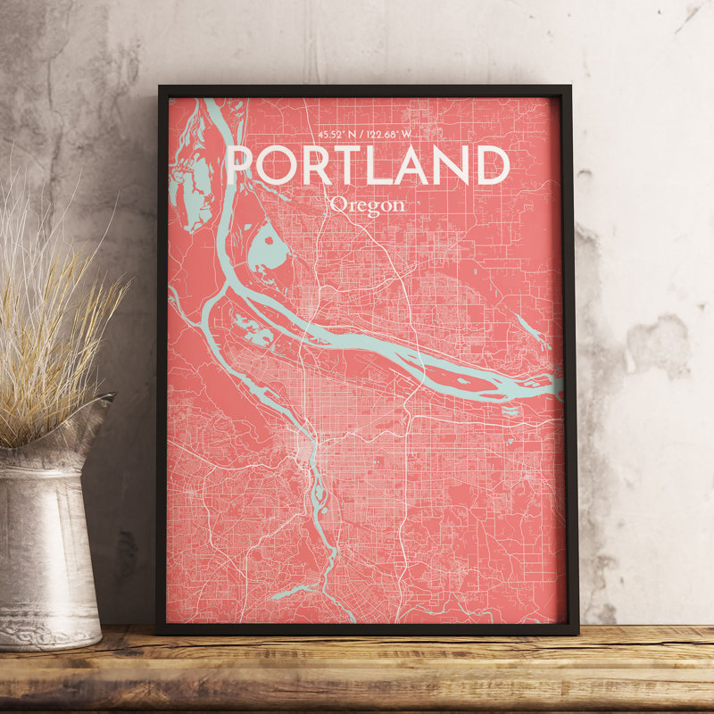 Portland - Impression sur papier, H 27,6 po x l 19,7 po x P 0,05 po
