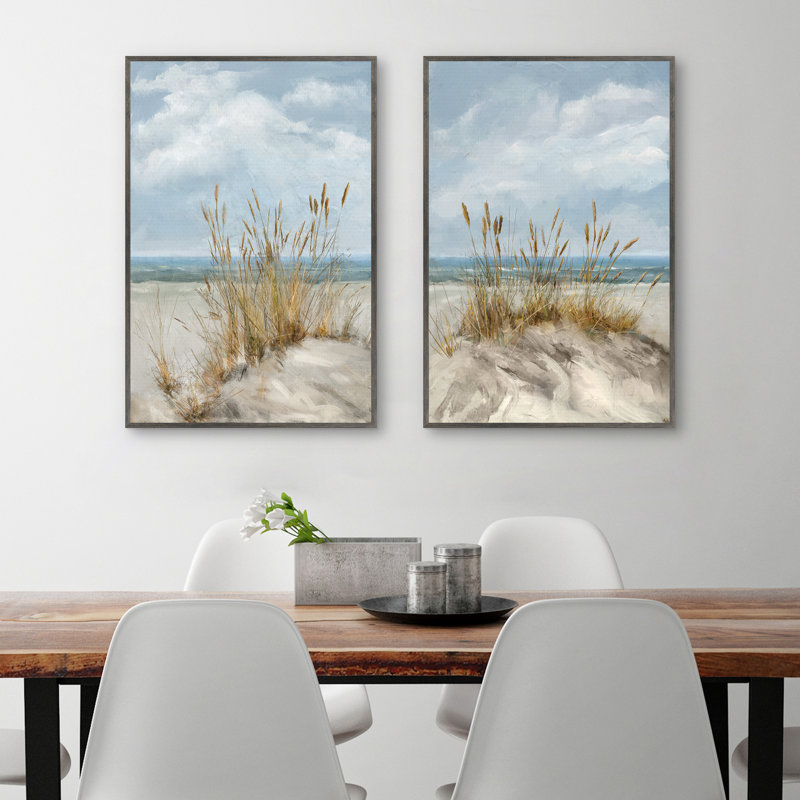 Seaside Reeds I & II par Studio Arts, art mural encadré