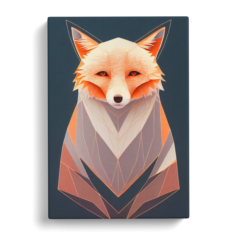 Fox Modern - Wrapped Canvas, 60cm H x 40cm W x 3cm D