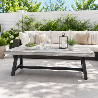 Banc de salle à manger en bois d'acacia avec cadre en métal noir rustique