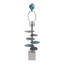 Lampe de table en agate bleue et blanche 15 x 29,5 po avec base en marbre-1982727559