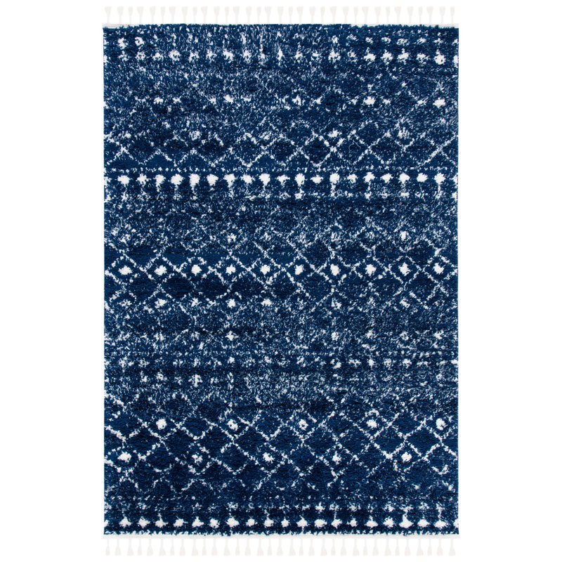 Comer Fringe Shag Performance Southwestern Rug, Rectangle 3'3" x 5'3"