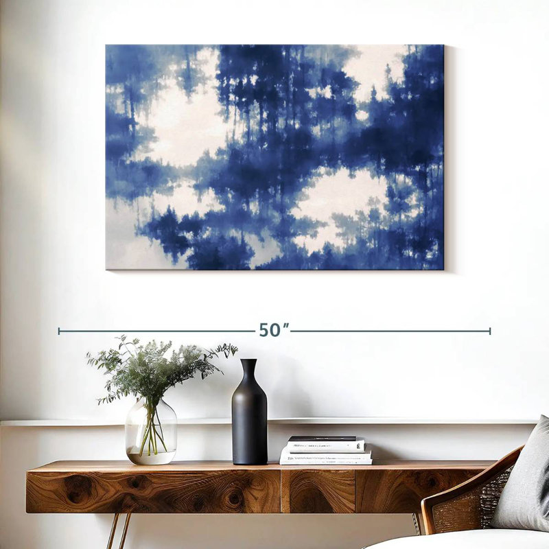 Abstract Blue Forest Reflection