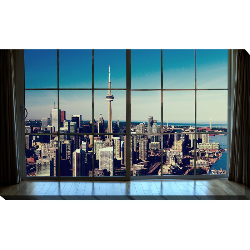« centre-ville toronto lors de la journée », reproduction de photo sur toile tendue, H 24 po x l 40 po x P 1 po