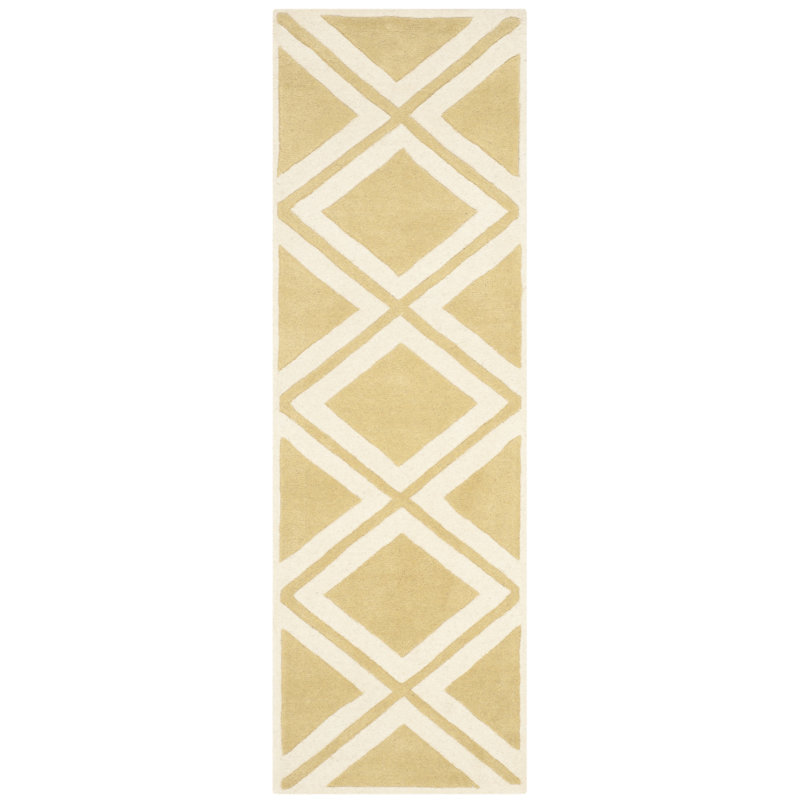 Teresita Hand Tufted Wool Geometric Rug, Runner 2'3" x 7'