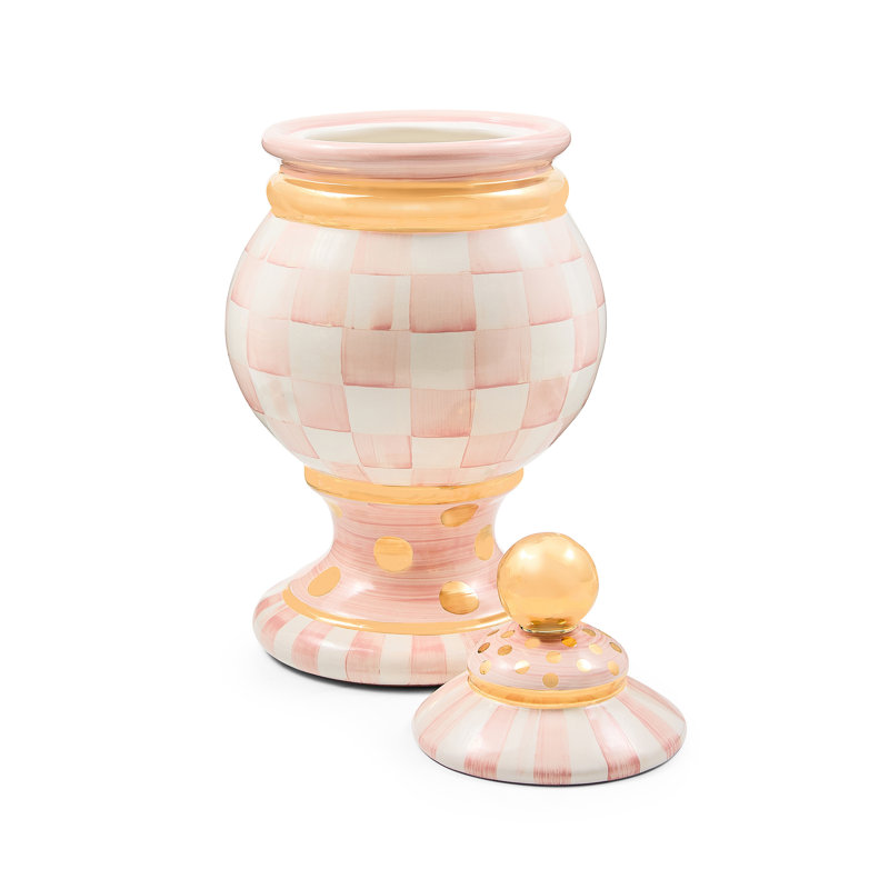 Rosy Check Ceramic Globe Canister