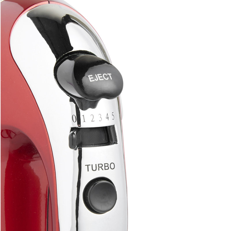 VonShef 5 Speed Hand Mixer, Red