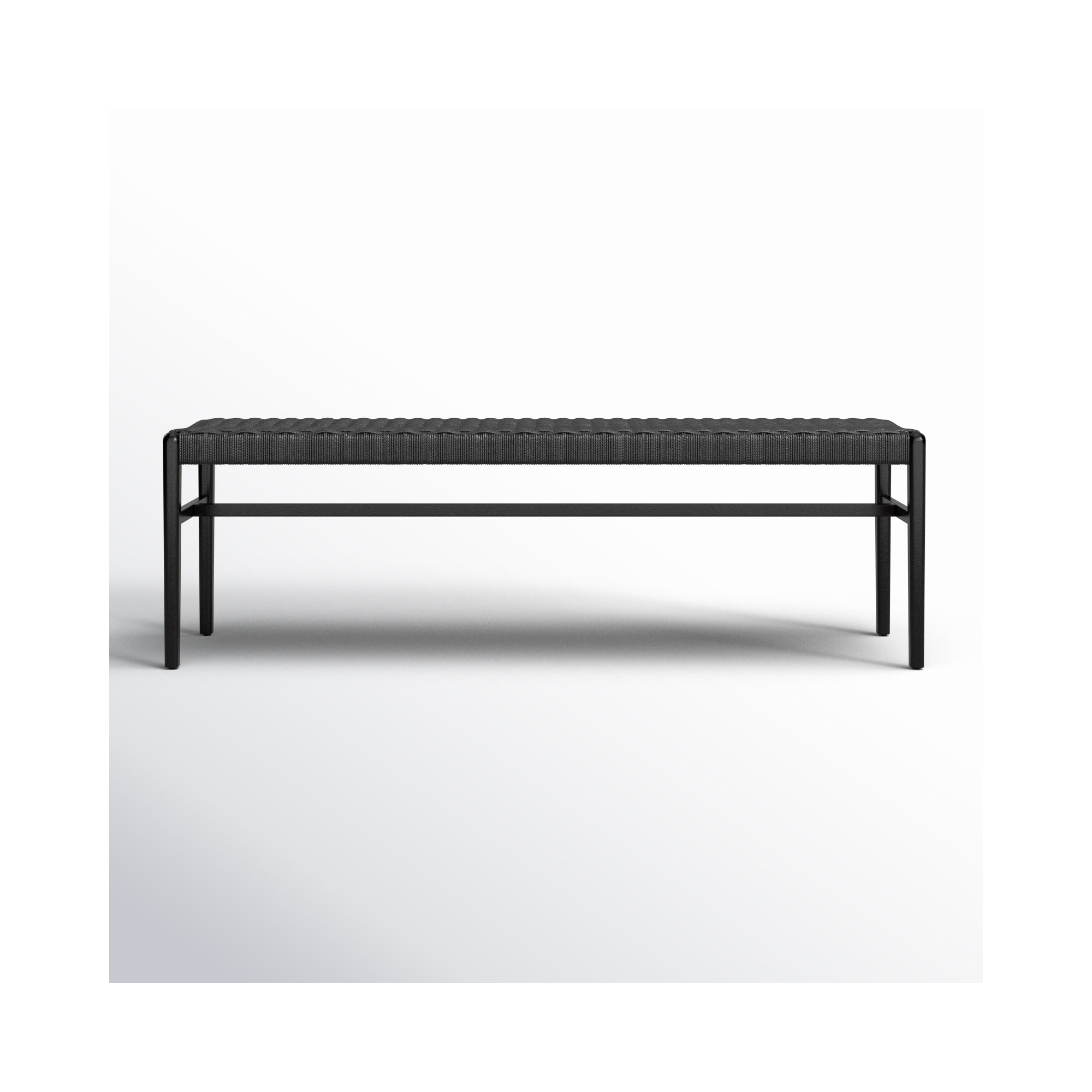Piper Bench, 18" H x 56" W x 17" D, Black