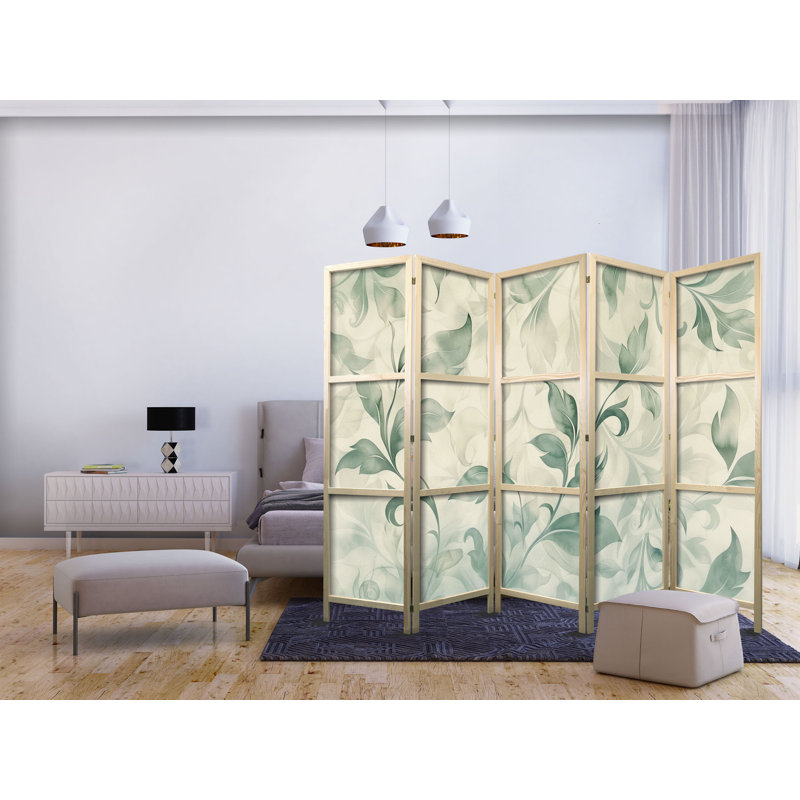 171cm H Solid Wood Folding Room Divider, 171cm H x 225cm W x 1.2cm D