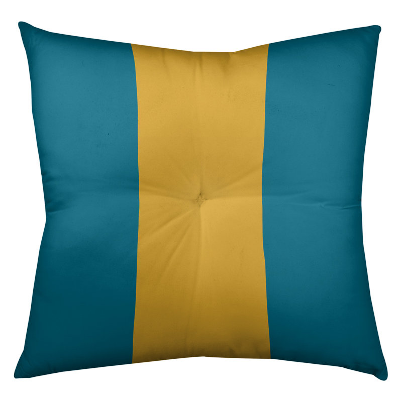  Coussin de sol touffeté, 30 po x 30 po, Aqua / Or