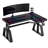 Chaniqua Music Synced RGB LED Standing Desk & Glass Gaming Desk-89229647