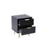 Shippingport Black, 45cm wide 2 - Drawer Fluted Front Chest of Drawers-706061310