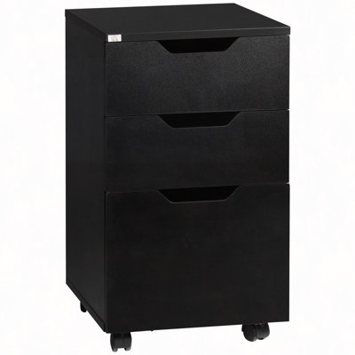 3 Drawer Mobile File Cabinet, Rolling Printer Stand, Vertical Filing Cabinet