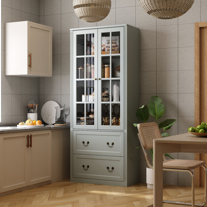 Kylen 78.7'' China Cabinet, Gray