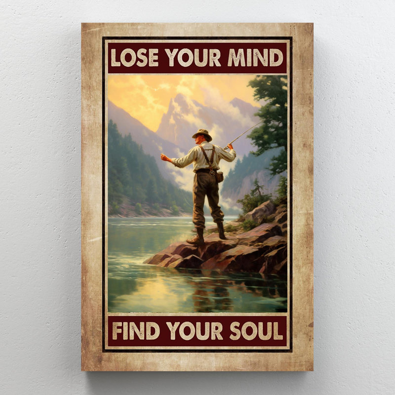 «Fishing Lose Your Mind On», impression, H 14 po x l 11 po x P 1,25 po