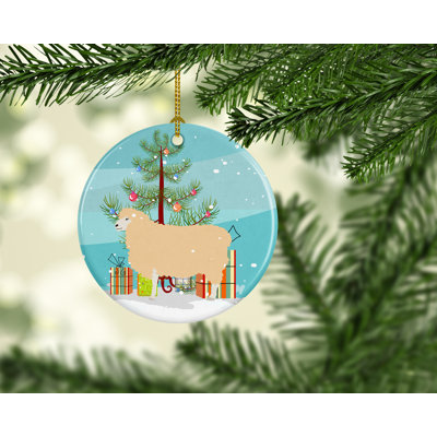 3'' Ceramic Animals Holiday Shaped Ornament
