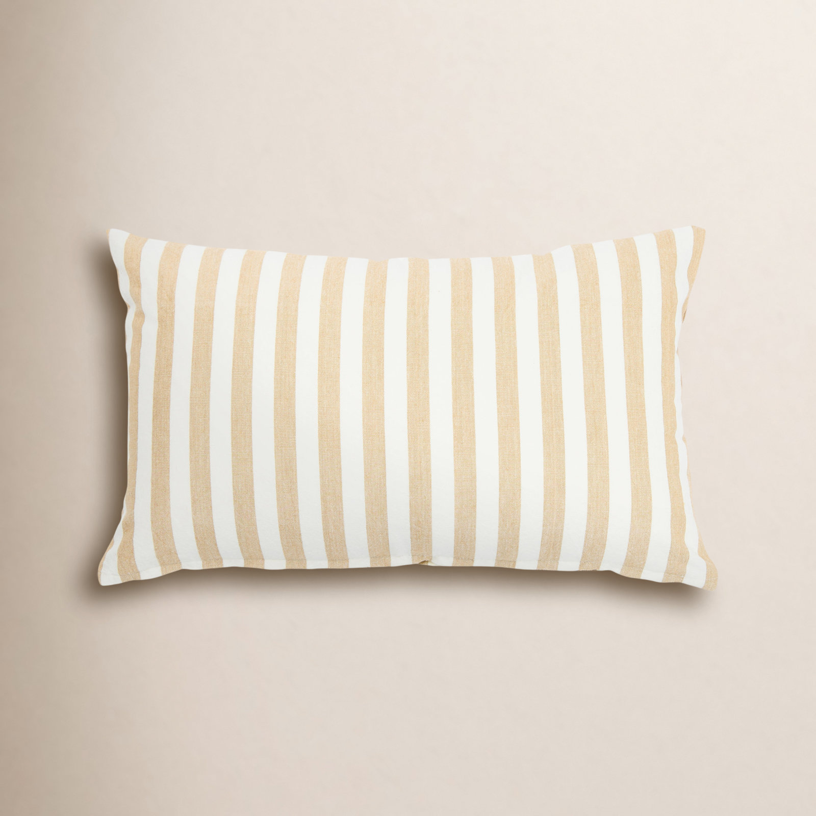 Maelle Cotton Lumbar Throw Pillow, Beige, Pillow Cover Only - No Insert
