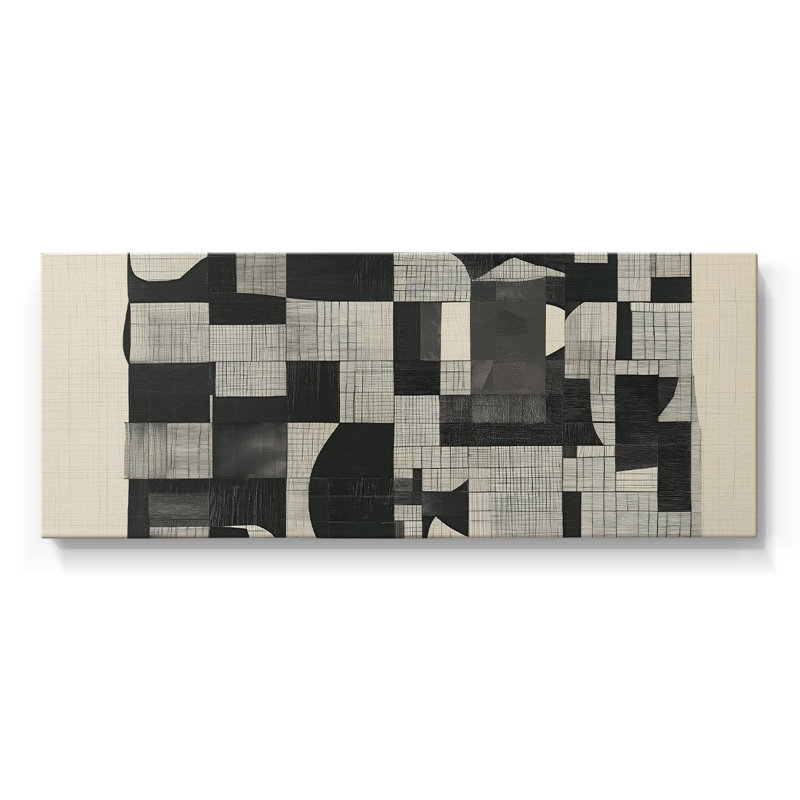 Série abstraite-DCCL XXXIV- Toile tendue avec châssis - Prêt à accrocher, H 12 po x l 30 po