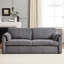 Canapé-lit futon de 79,13 pouces, lit escamotable moderne, velours côtelé gris, fabrication en métal, pour le style salon, canapé-lit à charge maximale de 450 livres, base confortable, utilisation fonctionnelle, capacité en livres