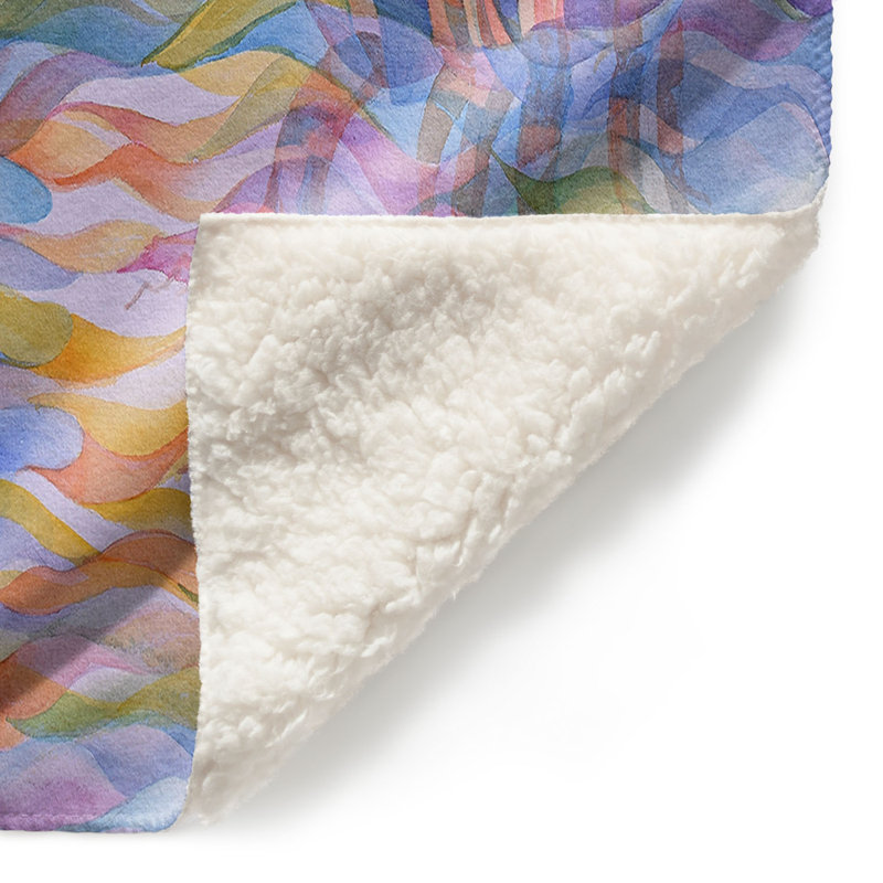 Couverture sherpa doux tulipes, l 51 po x L 60 po
