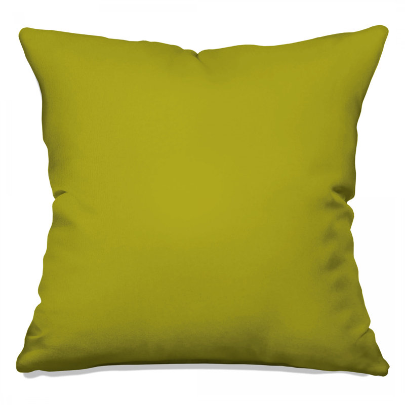 Solid Yellow Background Double Sided Throw Pillows, 14 x 14 inches