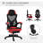 Vinsetto Ergonomic Home Office Chair High Back Armchair Computer Desk Recliner With Footrest, Mesh Back, Lumbar Support And Wheels, Red