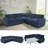 100 Inch Modular L-Shaped Chenille Sectional Sofa Bed-1689603348