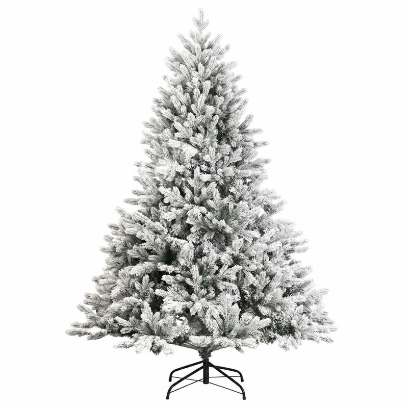 Christmas Tree, with LEDs & silver balls, Green, White, 150 cm