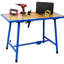 Banc de travail pliable, banc pour outils d'atelier, table d'assemblage de table de montage, capacité de charge de 660 lb, pour atelier, garage, bleu