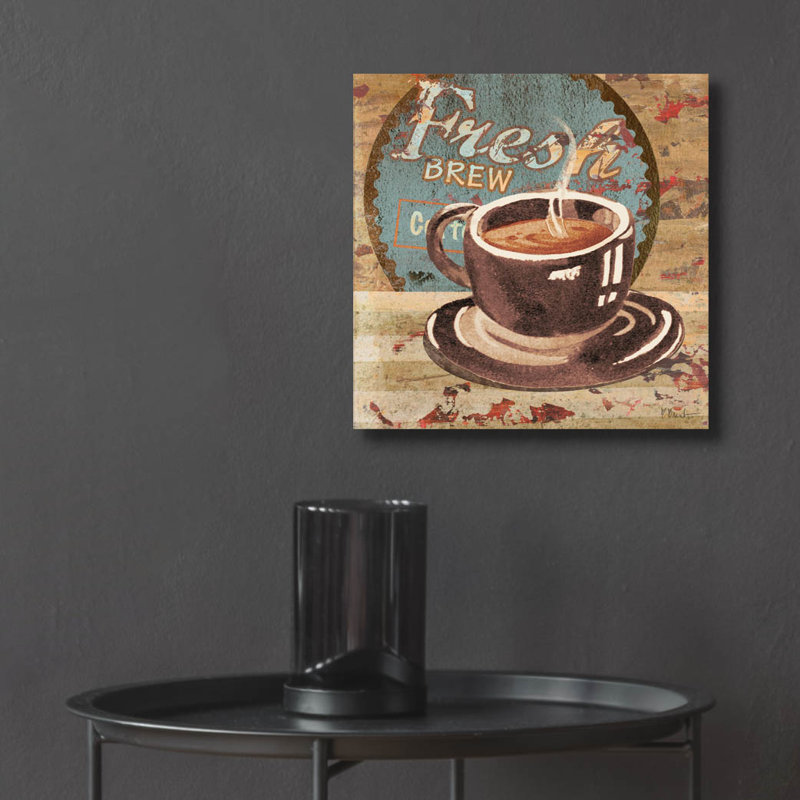 «Coffee Brew Sign I» par Paul Brent, H 12 po x l 12 po x P 0,13 po