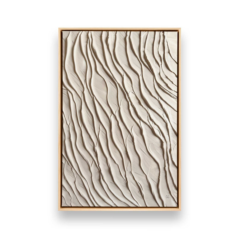 Wave Formations III, H 12,75 po x l 8,75 po x P 1,75 po, Cadre américain en érable flottant